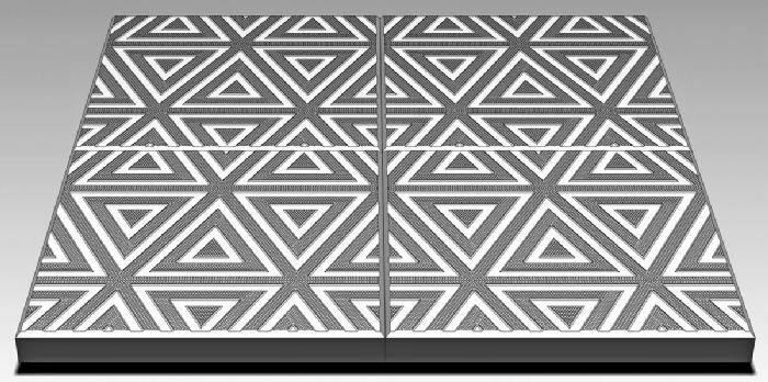 Форма С14 Квадрат Треугольник 30х30х3 см фото 3