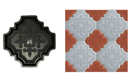 Форма для плитки Клевер краковский большой Форма для плитки Клевер краковский большой фото