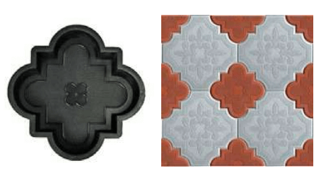 Форма для плитки Клевер краковский маленький Форма для плитки Клевер краковский маленький фото